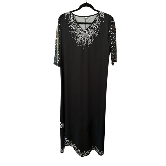 Black Embellished Maxi Dress – Size XL – Tall Girl Friendly – NWOT - Picture 8 of 9